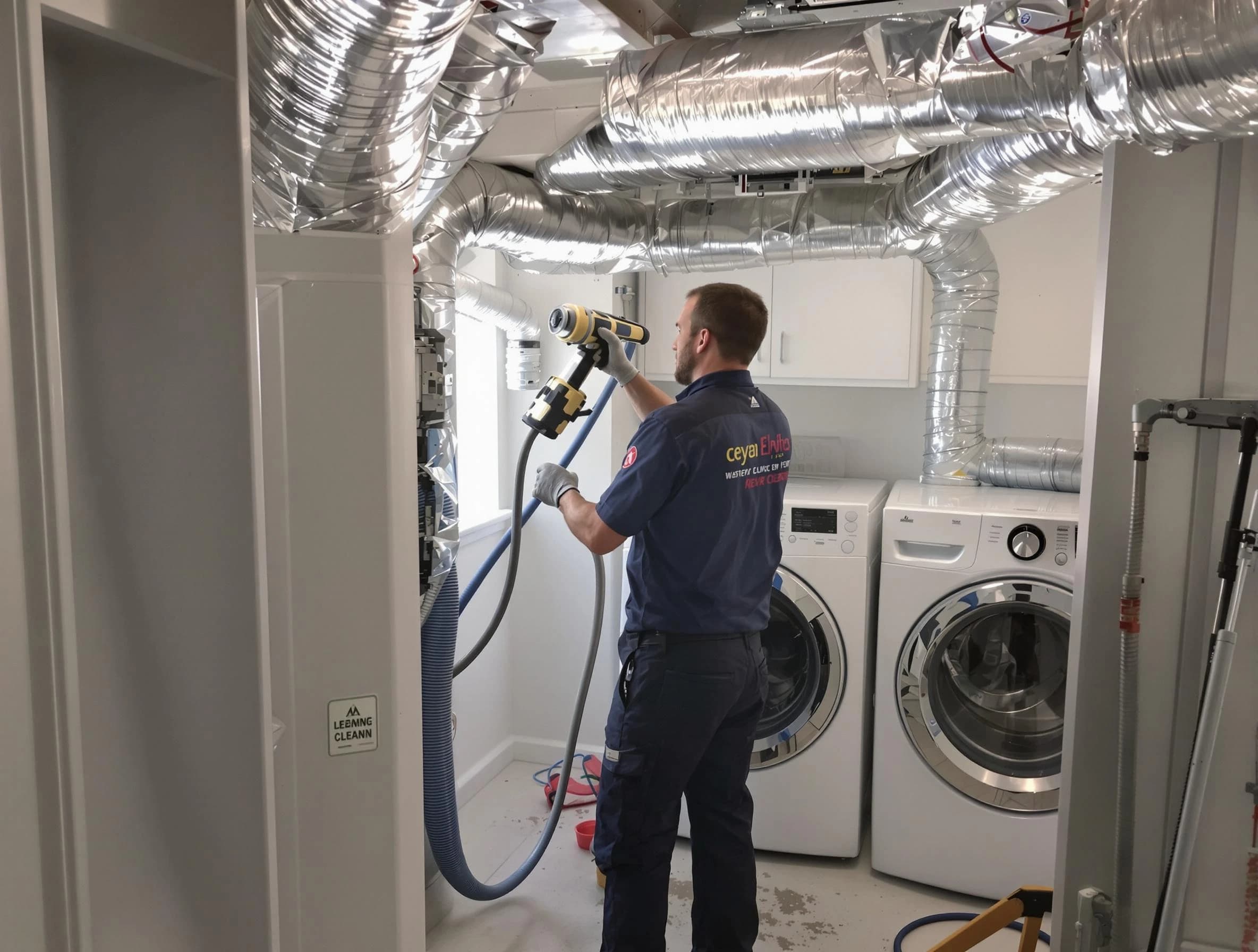 West Haven Dryer Vent Cleaning specialist using advanced equipment for thorough duct cleaning in West Haven