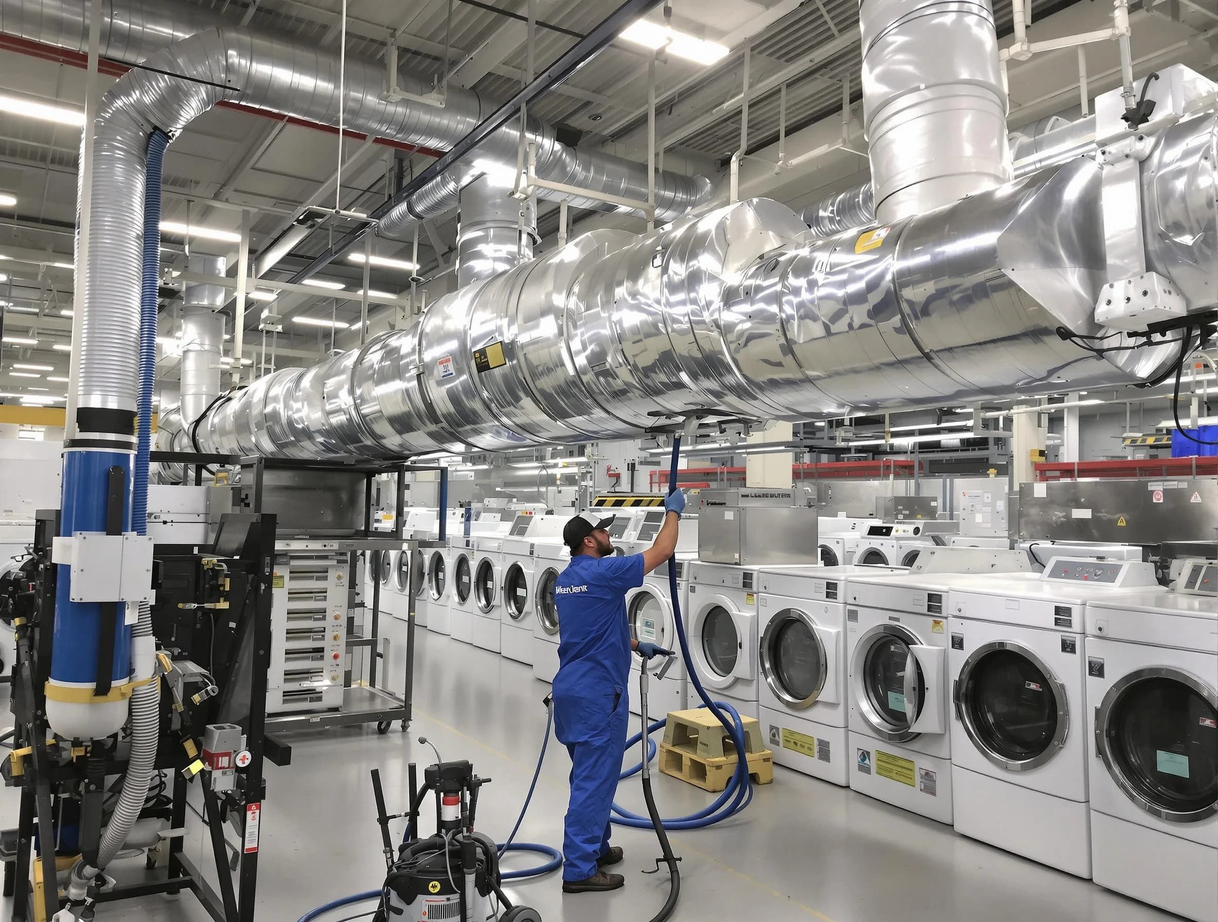 West Haven Dryer Vent Cleaning team performing heavy-duty industrial dryer vent cleaning in West Haven