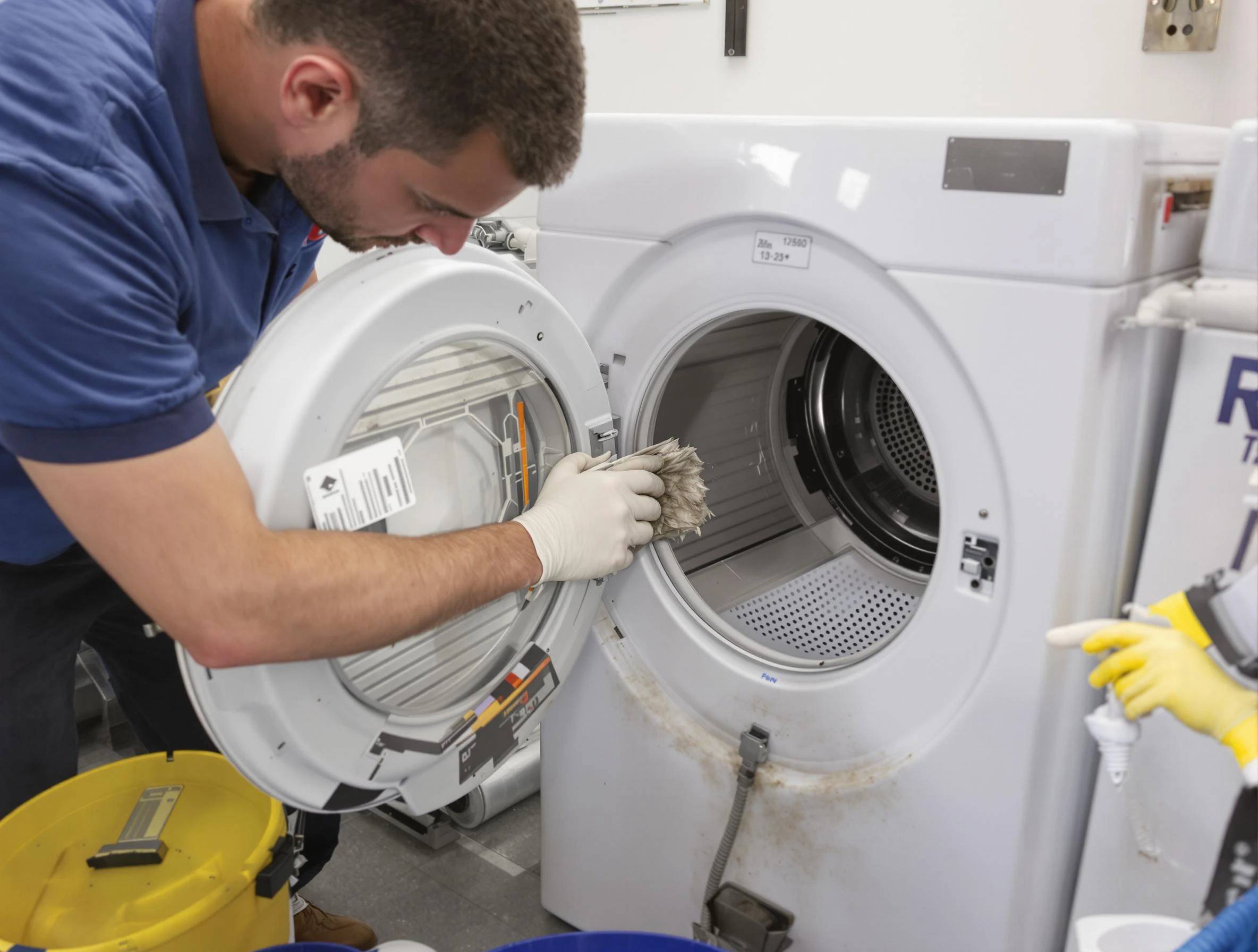 West Haven Dryer Vent Cleaning specialist performing detailed lint trap cleaning service in West Haven